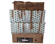 Four artificial Christmas trees in boxes CONDITION REPORT: Contents not checked.