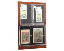 A file of bank notes, mainly foreign currency, bank of England £1 notes, Reichsbank notes, Zambia,