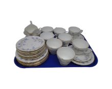 A tray of floral Duchess tea china.