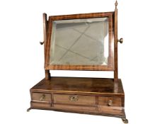 A 19th century inlaid mahogany dressing table mirror.