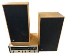 A Pioneer stereo receiver model LX-440A together with a pair of Pioneer teak cased speakers.
