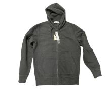 A Stone Island hoodie, black, size L.