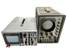 Two oscilloscopes.