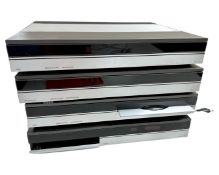 A Bang & Olufsen Beocord 5500 together with a Beomaster 5500, Beogram CD 5500 and a Beogram CD 50.