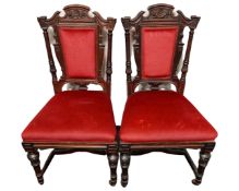 A pair of late Victorian drawing room chairs