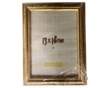 One crate containing eighteen Xenos gilt finish 13 cm x 18 cm photo frames,