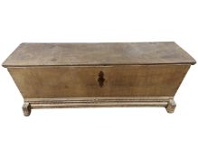 An 18th century Continental oak blanket chest.