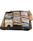 A box containing a large quantity of 1950s-1980s singles, various artists.