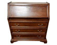 A mahogany fall front bureau.