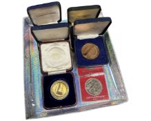 A collection of assorted medals commemorating the York Putney Bridge, National Balloon Championship,