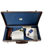 A leather case containing a small quantity of Masonic regalia including a silver gilt medal