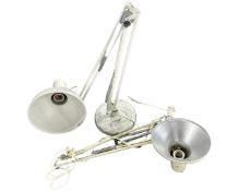 A 20th century angle poise lamp together with a further example lacking a stand.