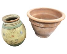 A terracotta plant pot, diameter 48 cm,