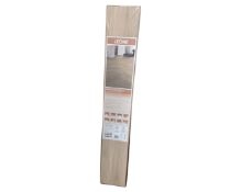 Five packs of Leone warm oak effect laminate flooring.