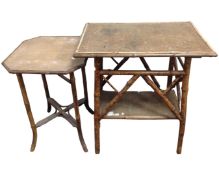 Two Aesthetic period bamboo occasional tables
