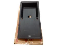 A Franke composite sink with drainer, black, boxed.