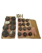 Twenty Victorian buttons depicting the Stanhope Family Crest (12 smaller plus 8 larger),