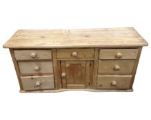 A 19th century pine farmhouse sideboard (af)