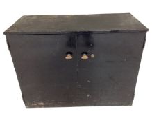 A 20th century metal industrial double door cabinet.