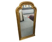 A 19th century gilt framed mirror, 60cm by 118cm.