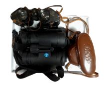 A pair of Steptron Ross of London 8x30 field glasses together with a further pair of Badger Viking