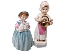 A Royal Doulton figure, Bunny HN2214, together with a Royal Worcester figure,