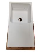 A Franke composite sink with drainer, white, boxed.