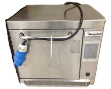 A Merrychef stainless steel commercial oven (110v).