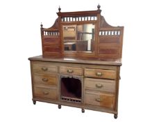 A 19th century mahogany mirror back sideboard.