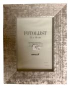 One crate containing thirty Xenos Fotolijst silver wood finish 13 cm x 18 cm photo frames,