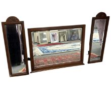 A three section Edwardian dressing table mirror.
