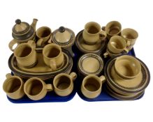 A West German OPM Province pottery tea and dinner service.