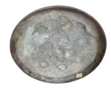 A 19th century copper escargot pan