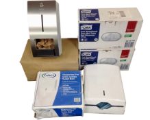 Five assorted paper towel dispensers by Torque Franke etc.