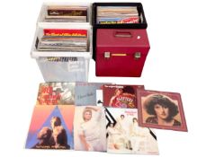A case and three crates containing vinyl LP's including Elvis Presley, compilations,