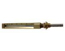 A brass steam engine thermometer.