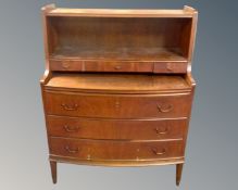 A mid-20th century walnut writing bureau.