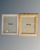 One crate containing twenty three 20 cm x 25 cm photo frames, in various finishes,