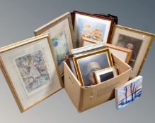 A large quantity of assorted pictures and prints including oil on canvas, limited edition prints,