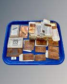 An interesting group of copper printing plates bearing advertisements including J Stewart of