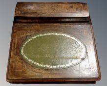 A 19th century inlaid walnut writing slope