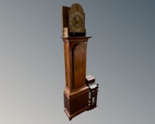 A 19th century mahogany cased longcase clock, the brass and silvered dial signed Edward Clark,