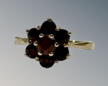 A lady's 9ct gold ruby dress ring.