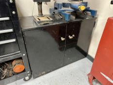 A 20th century metal industrial double door cabinet.