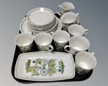 A twenty four piece 20th century Norwegian Turi designed tea service