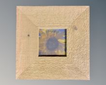 Two crates containing twenty natural wood Fotolijst 10 cm x 10 cm square photo frames,