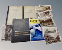 A box of small quantity of 20th century postcards including tourist and birthday wishes,