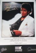 Michael Jackson Thriller 9 track album listing poster,