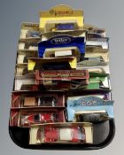 Tray of 21 die cast vehicles : Matchbox, Tetley,