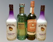 A wine box of Italicus Rosolio di bergamotto 70cl, Jameson orange Irish whisky 70 cl,